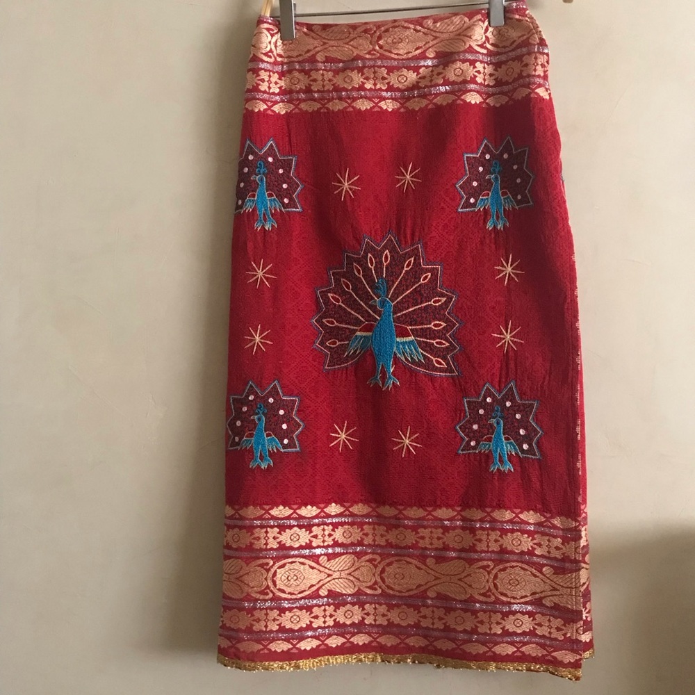 Beautiful Embroidered Wrap Skirt